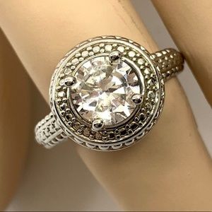 Vintage Women's Ring Round Cut Antique Look Size 9